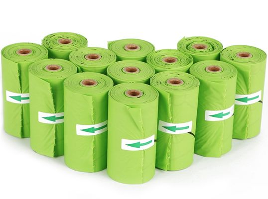 Biyobozunur 15L Geri Dönüştürülebilir Evcil Hayvan Atık Torbaları ASTM D 6400