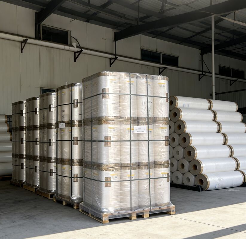 Yüksek parlaklık için çift taraflı korona tedavisi ve EVA yapıştırıcı ile nemden korunan parlak laminatör filmi