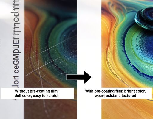 Profesyonel kullanım için gıda kalitesi parlak bitirme, termal yapıştırıcı ile biyolojik olarak parçalanabilir laminatör film rulo