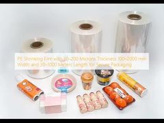 Güvenli Paketleme için 30–200 Mikron Kalınlık, 100–2000 mm Genişlik ve 30–1000 Metre Uzunlukta PE Shrink Film