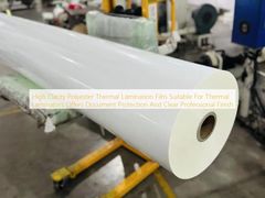 Termal laminasyon makineleri için uygun, yüksek berraklıkta polyester termal laminasyon filmi, belge koruması ve net, profesyonel bir görünüm sunar.